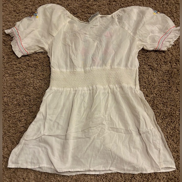 Paul & Joe White embroidered boho peasant Shirt Top Womens Xs Extra Small Cotton - Picture 6 of 7